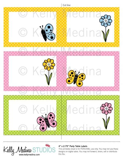 Free Printable Spring Cubby Tags